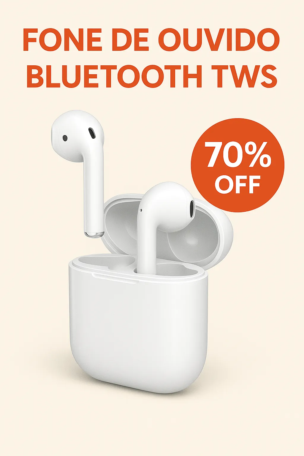 Fone de Ouvido Bluetooth TWS